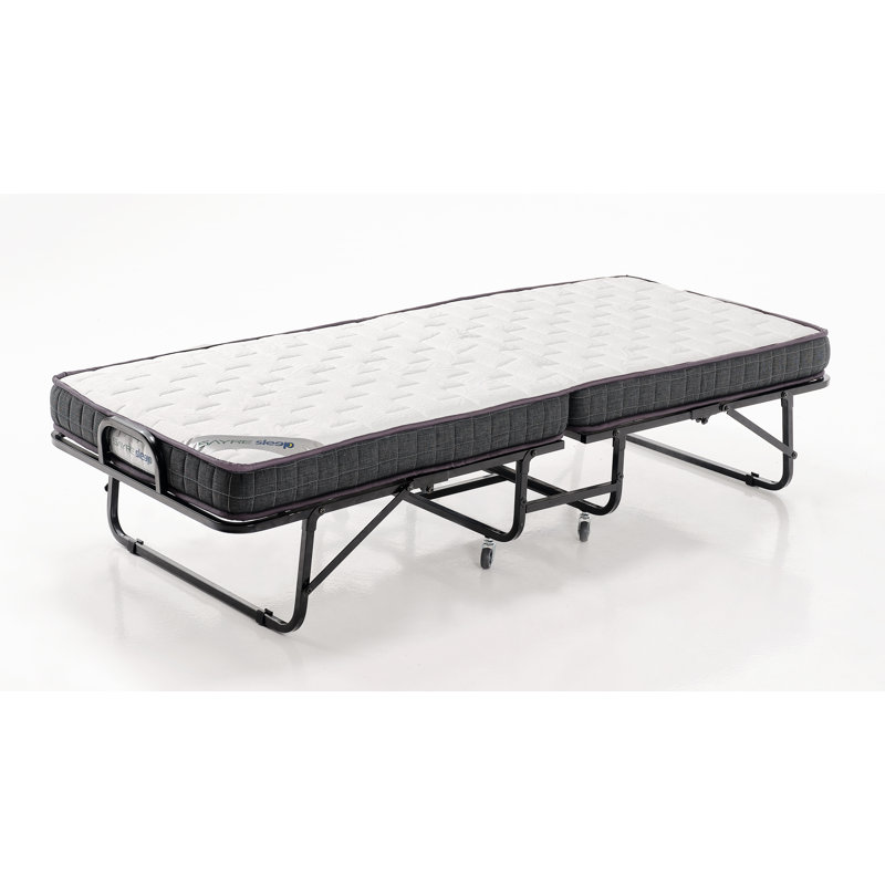 Alwyn Home Folding Bed with Memory Foam Mattress 75 x 38 Twin Size Bed Frame Portable and Foldable Strong Back Support Reviews Wayfair